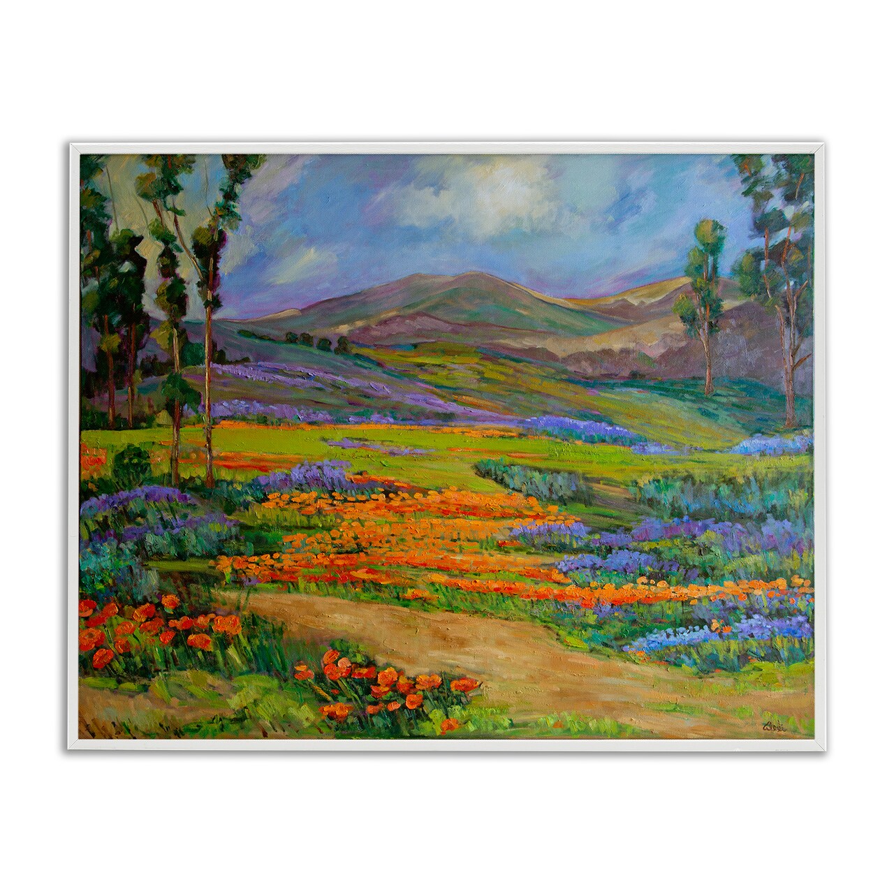 Stupell Industries Bountiful Meadow Landscape Framed Giclee Wall Art Design by Alexi Fine